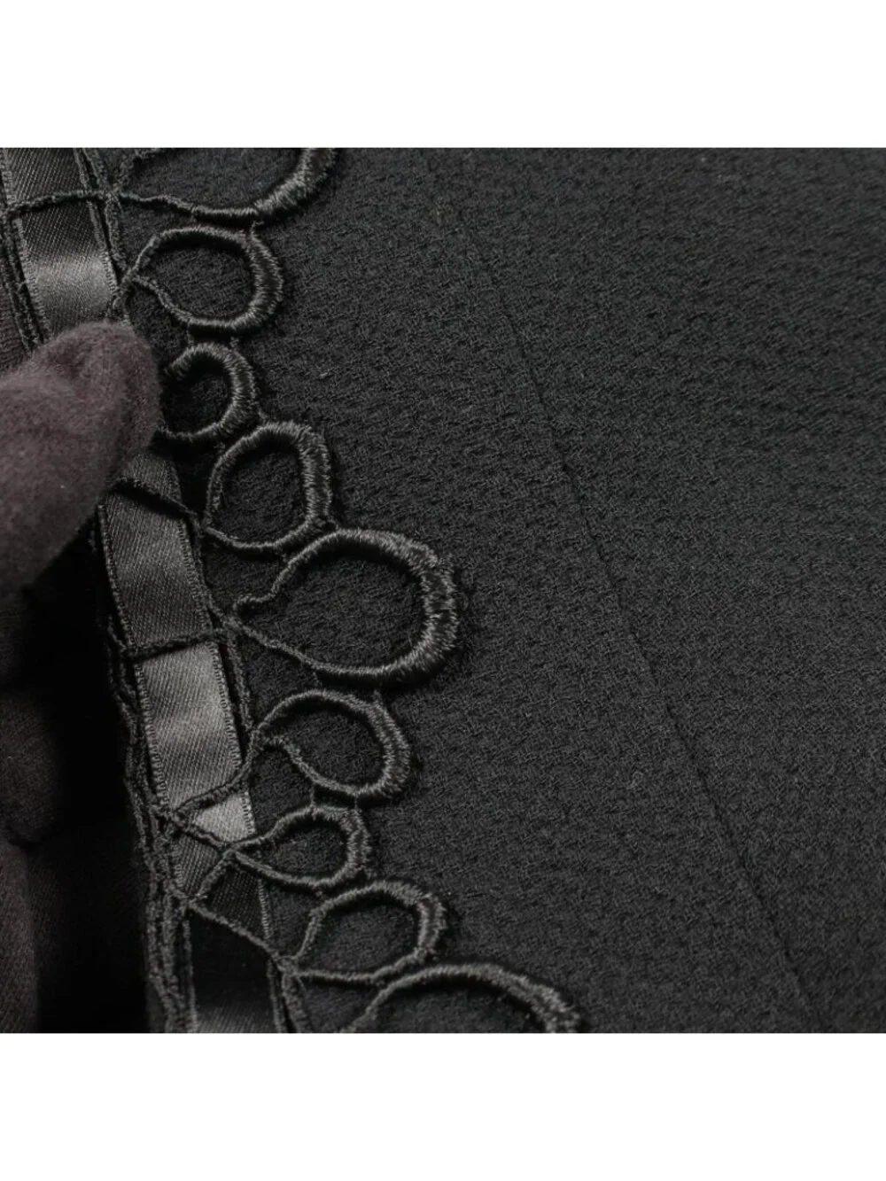 Chanel CC Logo Button Wool Jacket